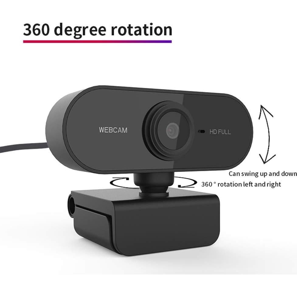 Webcam QEBIDUM Full HD 1080p con Micrófono y Gran Angular