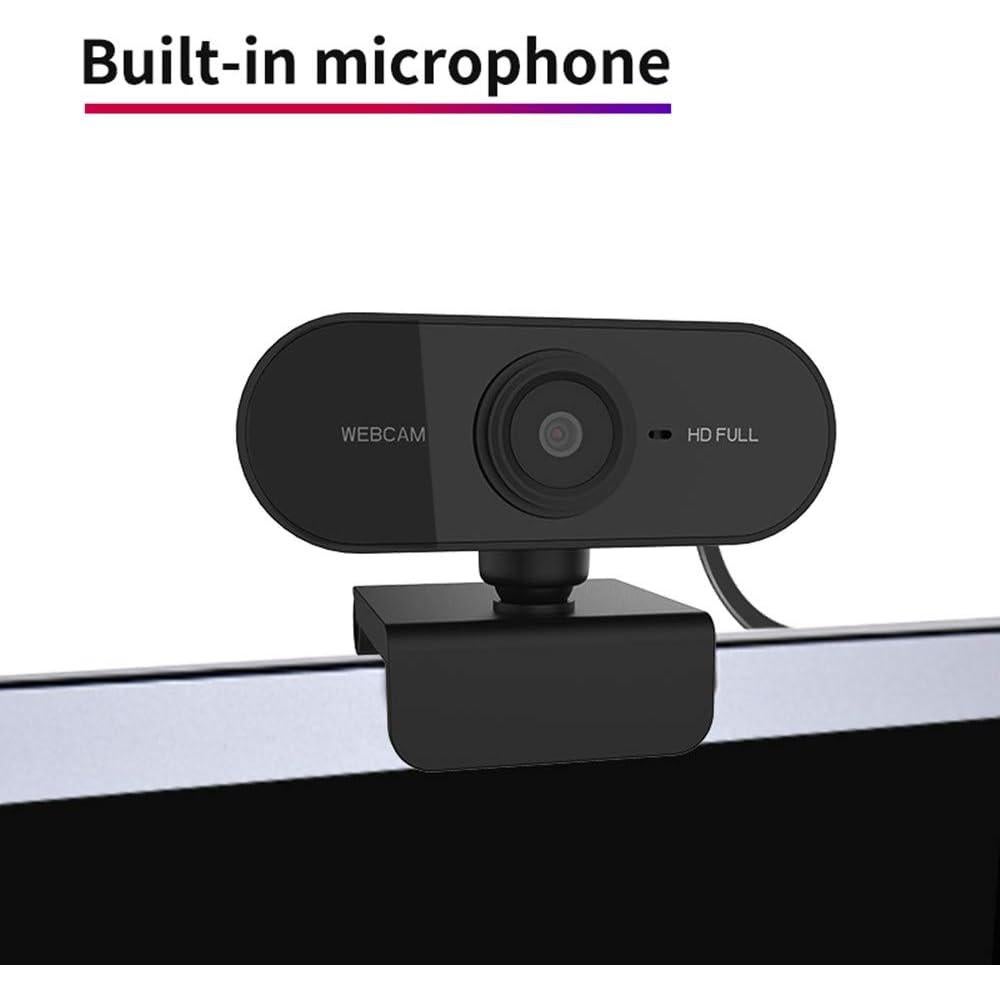 Webcam QEBIDUM Full HD 1080p con Micrófono y Gran Angular