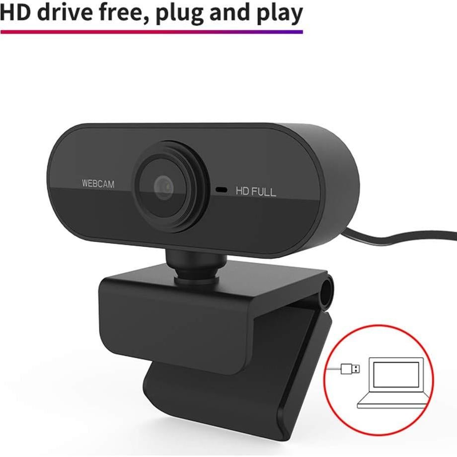 Webcam QEBIDUM Full HD 1080p con Micrófono y Gran Angular