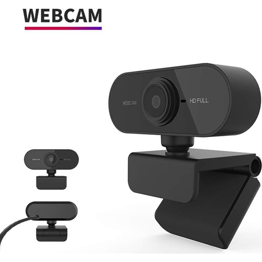 Webcam QEBIDUM Full HD 1080p con Micrófono y Gran Angular