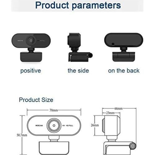 Webcam QEBIDUM Full HD 1080p con Micrófono y Gran Angular