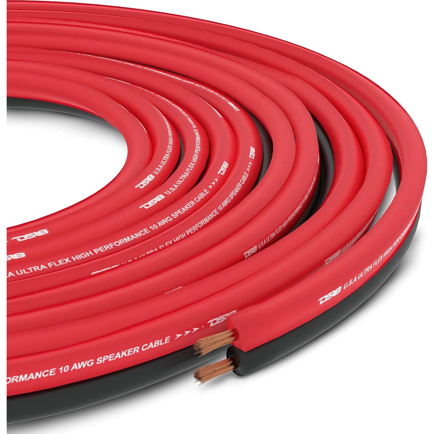 Cable de Altavoz DS18 16GA 30.48m Ultra Flexible Rojo Negro