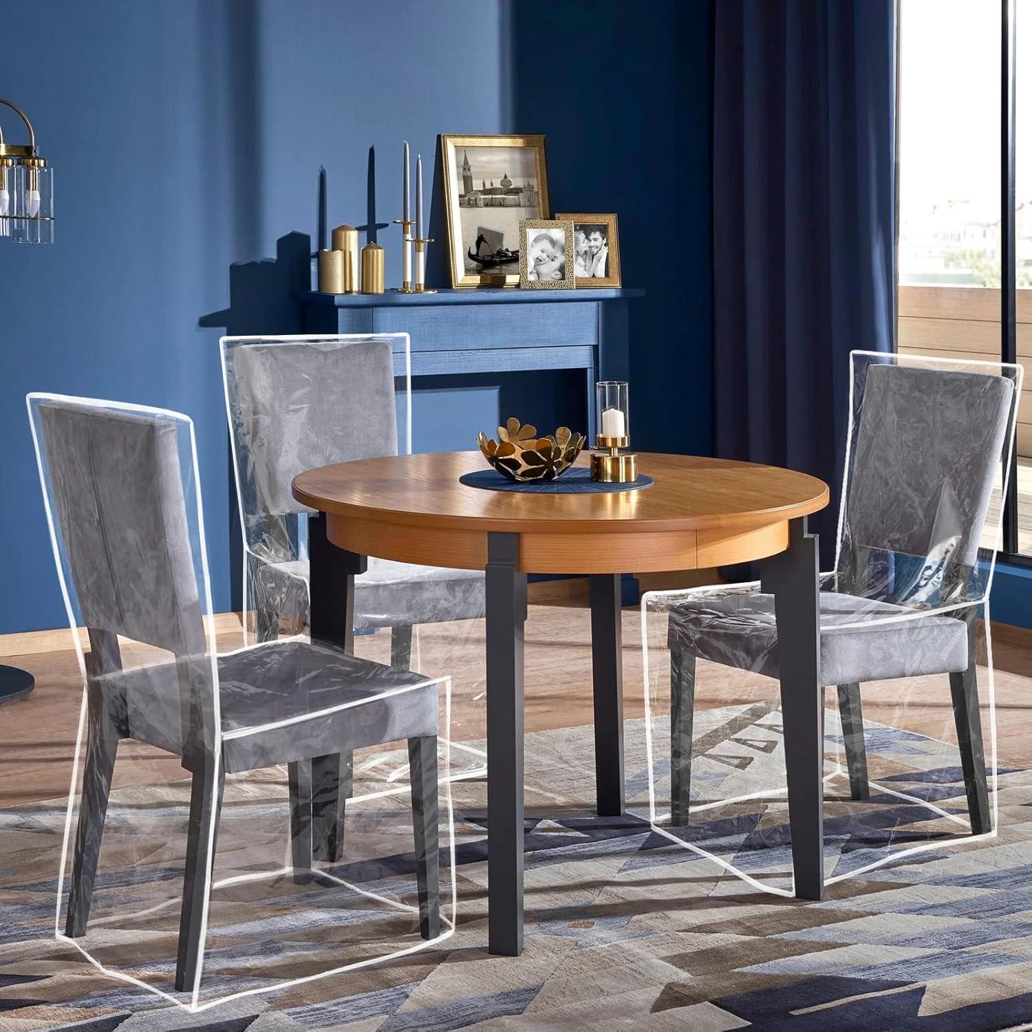 Funda de Silla SIWUTIAO Pack de 6 PVC Transparente Impermeable