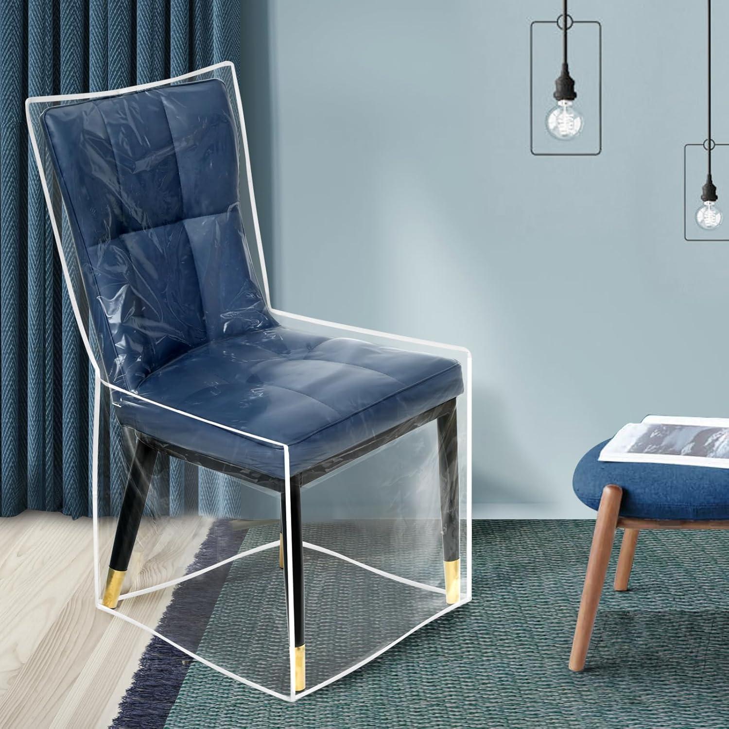 Funda de Silla SIWUTIAO Pack de 6 PVC Transparente Impermeable