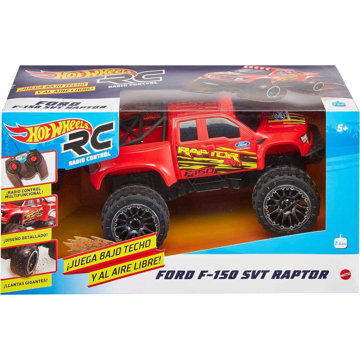 Camión RC Hot Wheels Ford F-150 Rojo 11.4x27.9cm 1.36kg