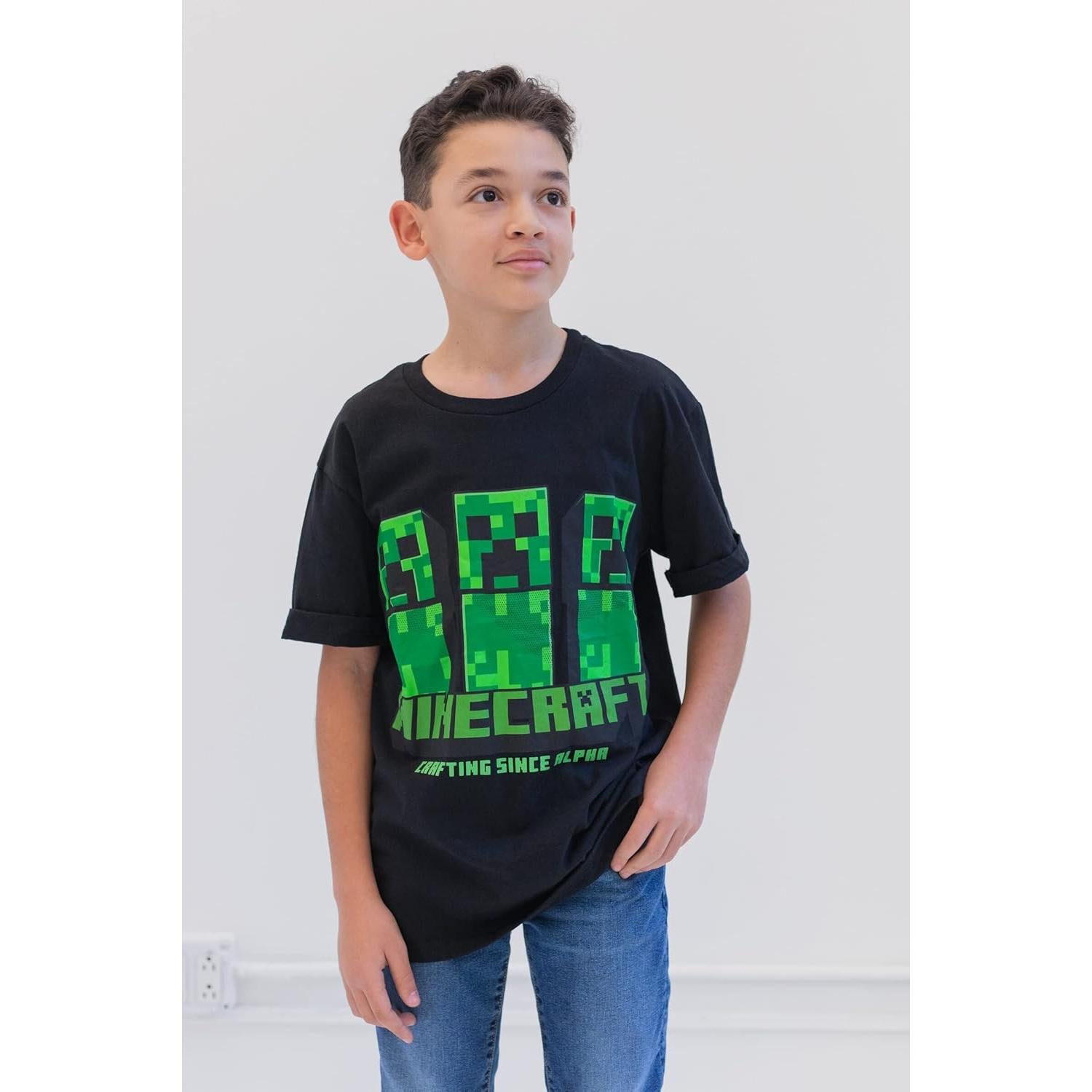 Camisetas Minecraft Mobs 3 Pack Niños Unisex - Algodón 60%