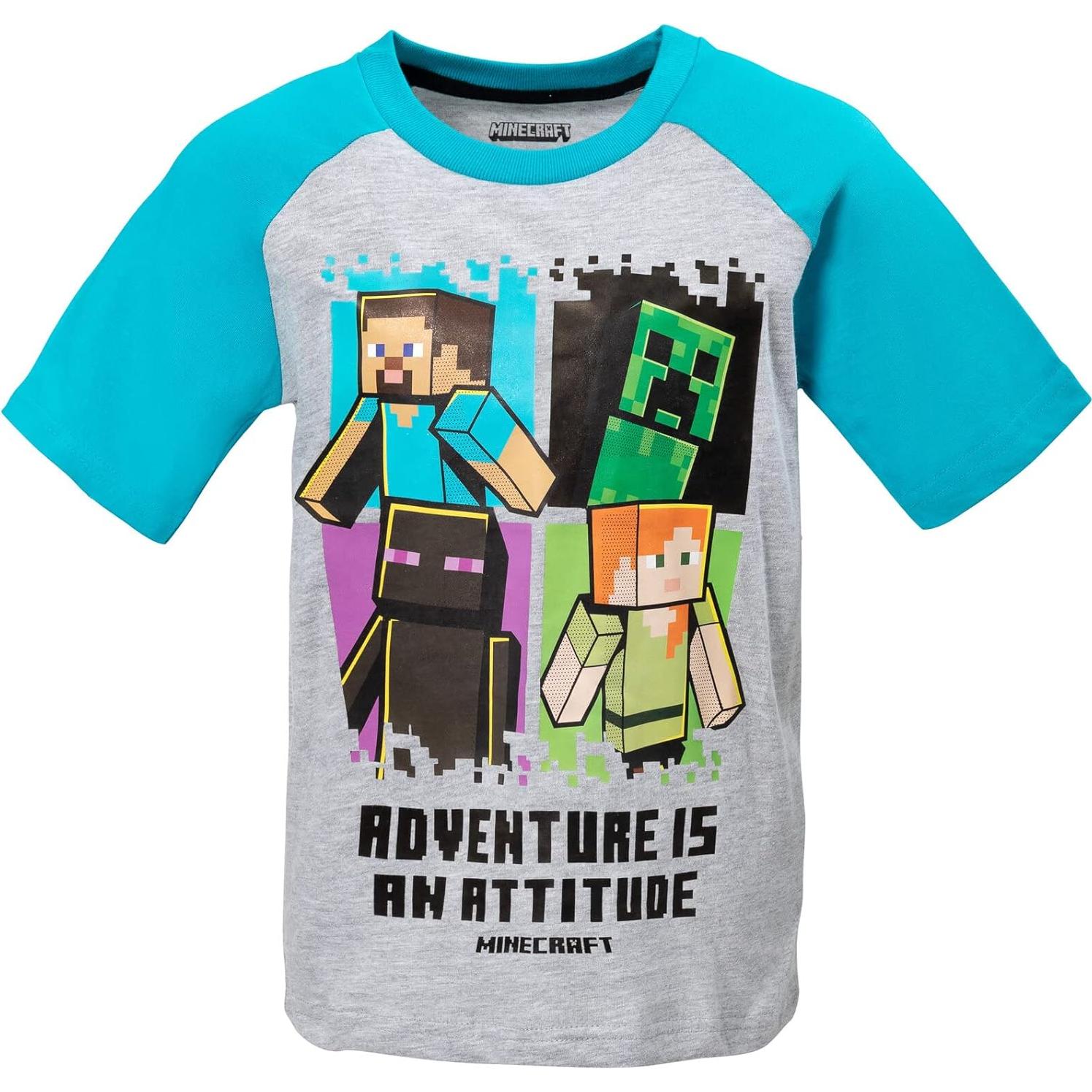 Camisetas Minecraft Mobs 3 Pack Niños Unisex - Algodón 60%