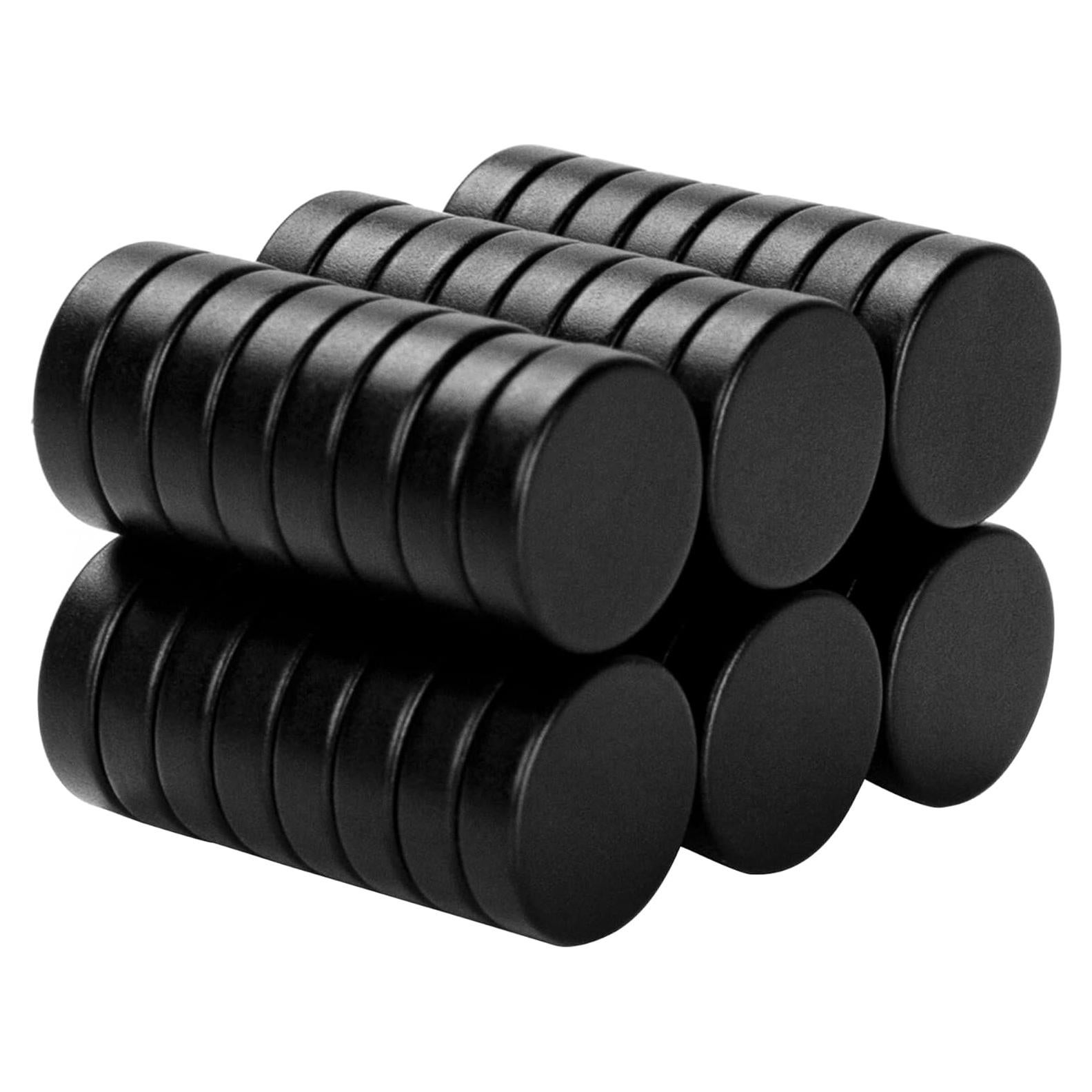 Imanes de Neodimio SMARTAKE 45 Pcs Redondos Negros
