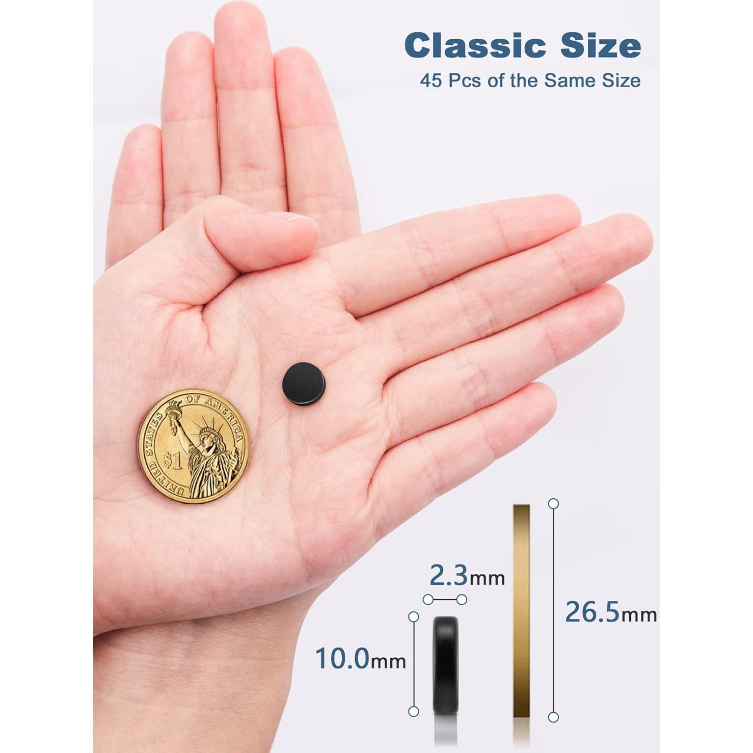 Imanes de Neodimio SMARTAKE 45 Pcs Redondos Negros