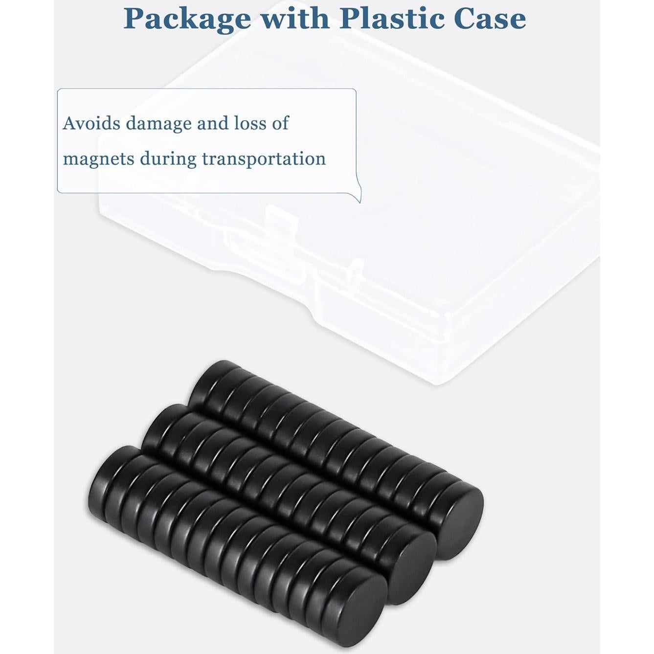 Imanes de Neodimio SMARTAKE 45 Pcs Redondos Negros