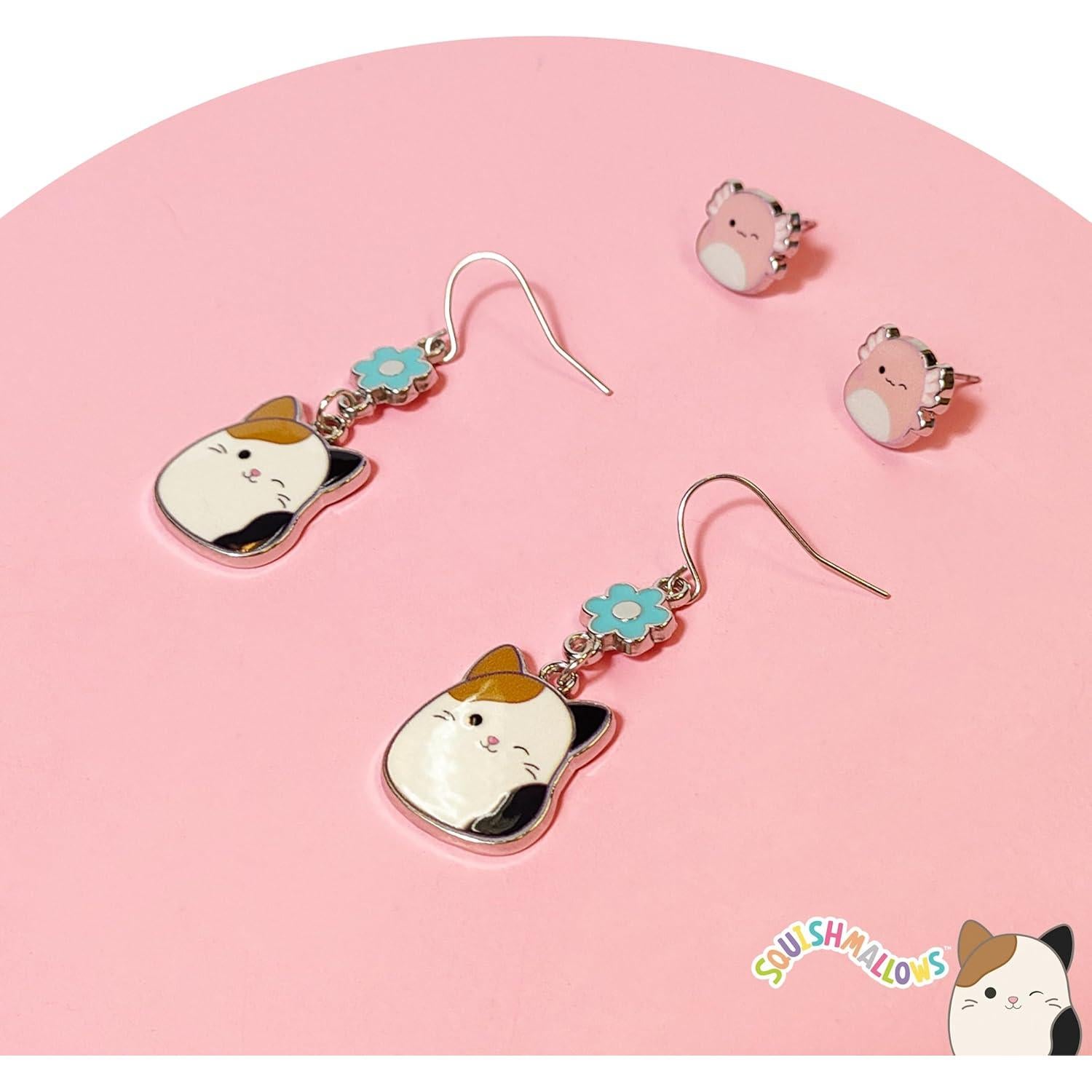 Pendientes Hipoalergénicos LUV HER para Niñas - 2 Pares con Charms