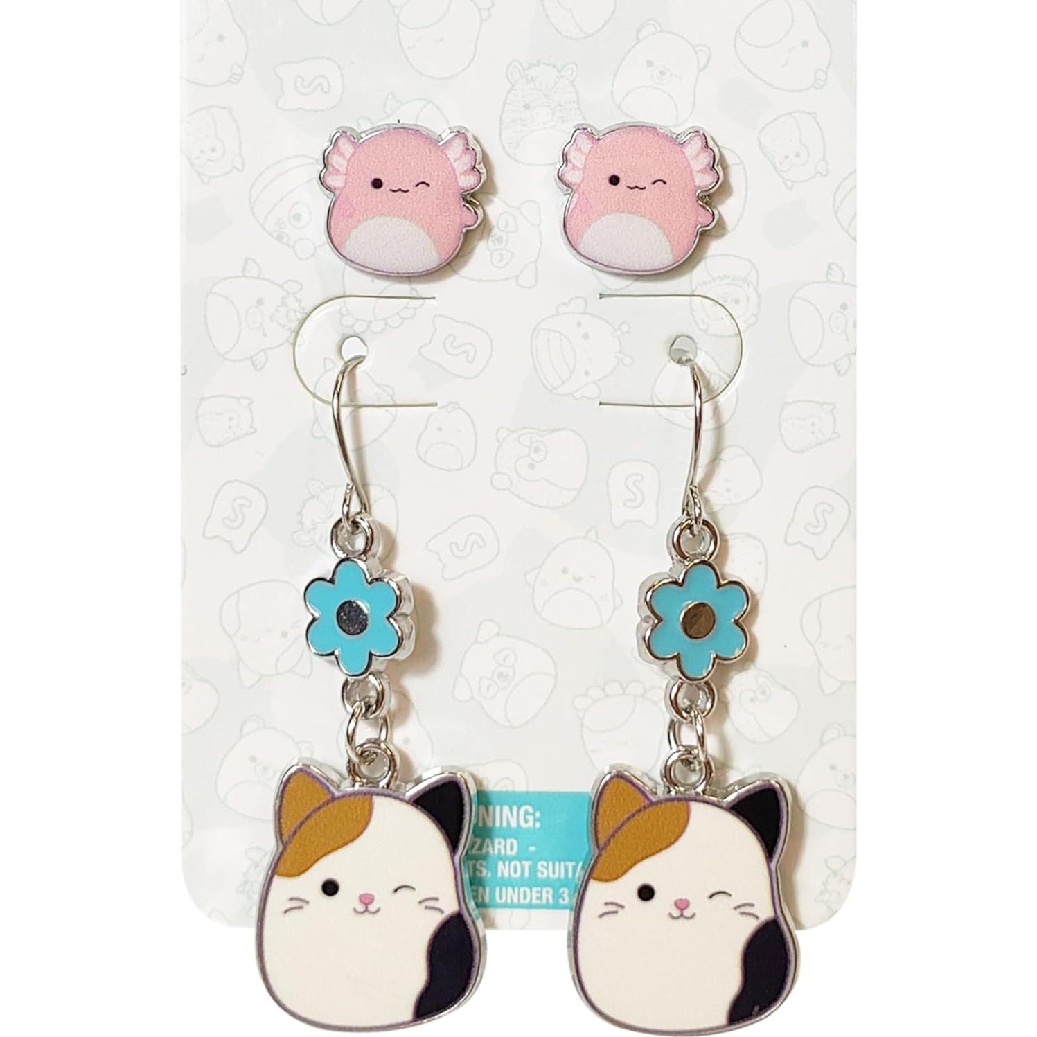 Pendientes Hipoalergénicos LUV HER para Niñas - 2 Pares con Charms