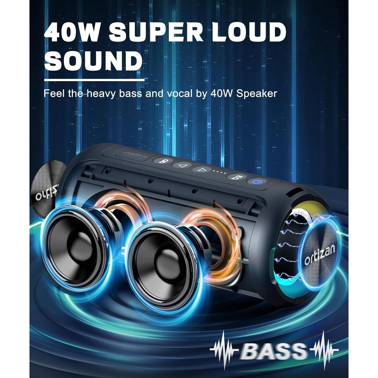 Altavoz Bluetooth Ortizan X8 Pro 40W Impermeable IPX7