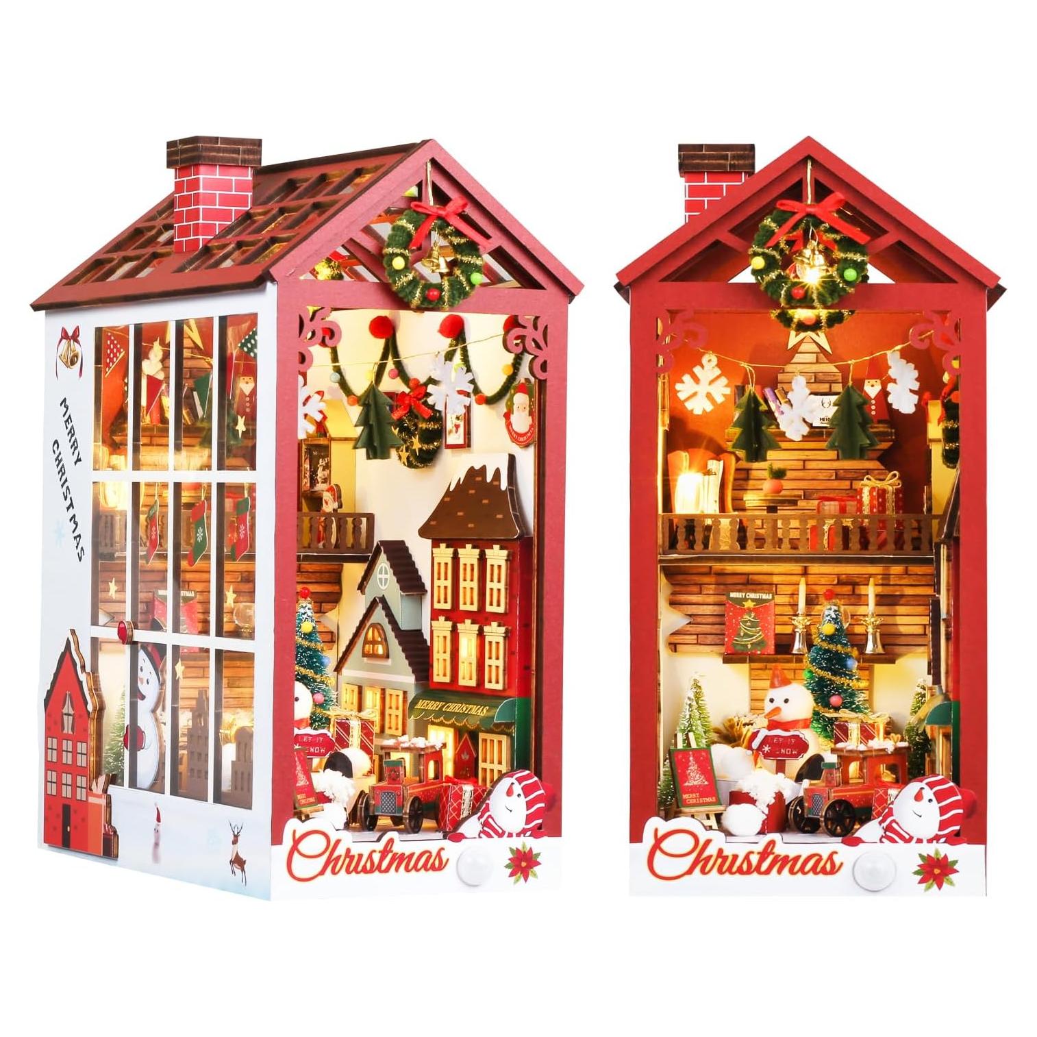 Casa de Muñecas Miniatura Spilay DIY 30x30x23cm Navidad