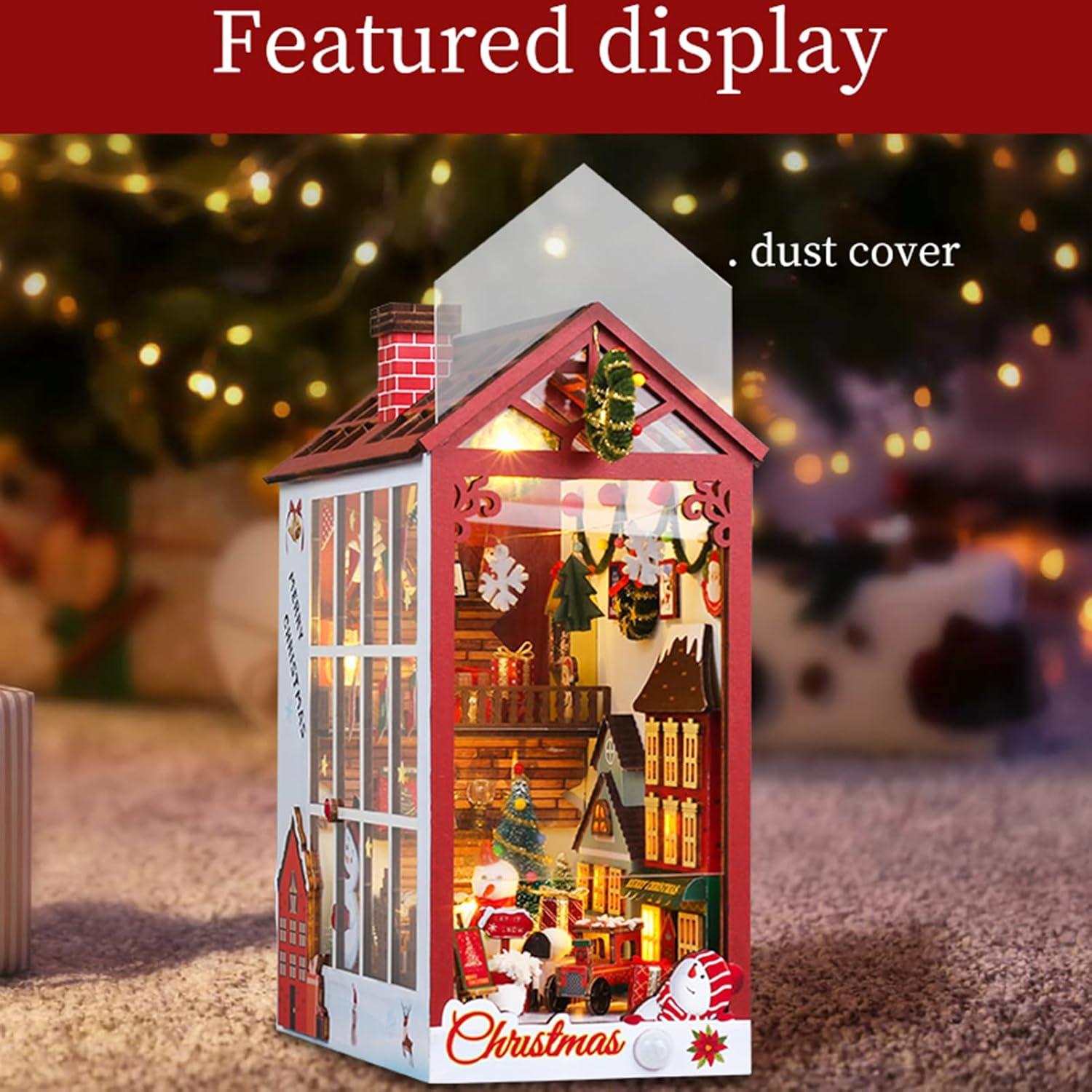 Casa de Muñecas Miniatura Spilay DIY 30x30x23cm Navidad