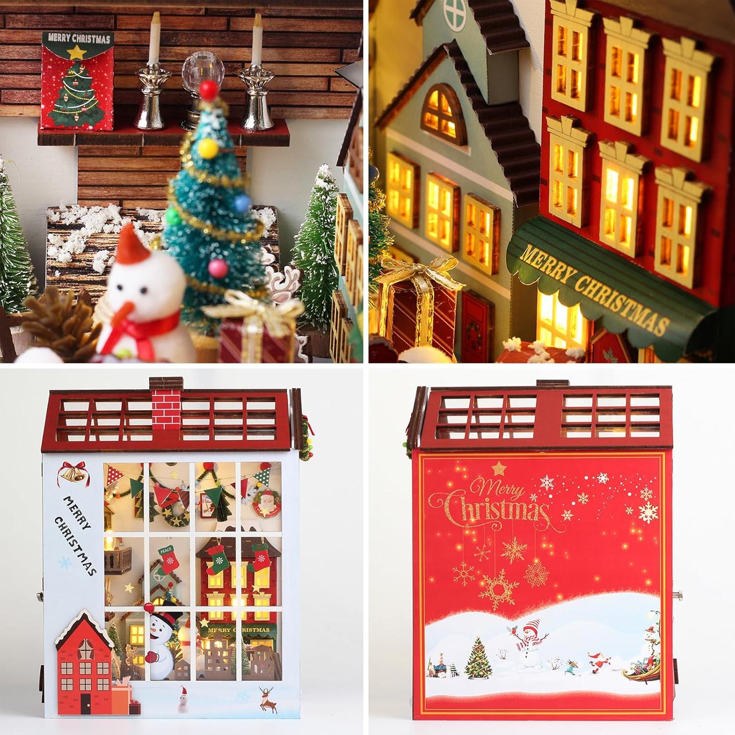 Casa de Muñecas Miniatura Spilay DIY 30x30x23cm Navidad