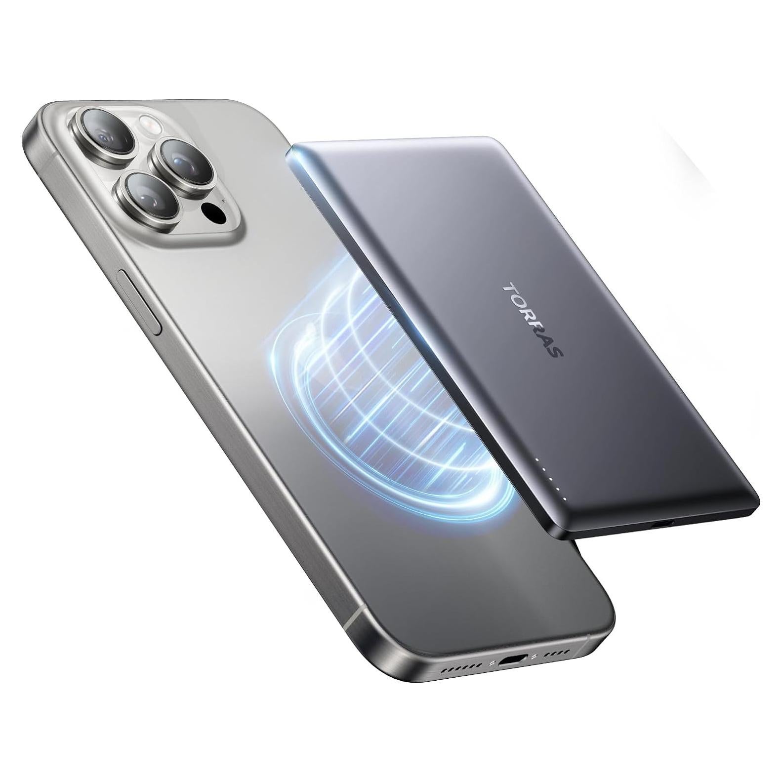 TORRAS MiniMag Power Bank 5000mAh Carga Rápida Inalámbrica