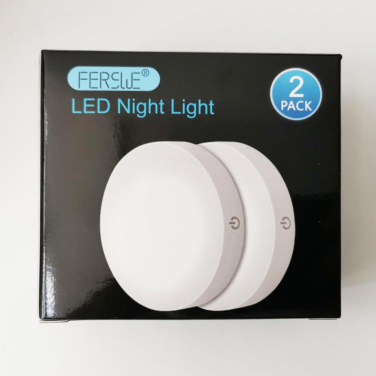 Ferswe Luz Táctil Regulable Recargable 1000mAh 3000K - 2 Piezas