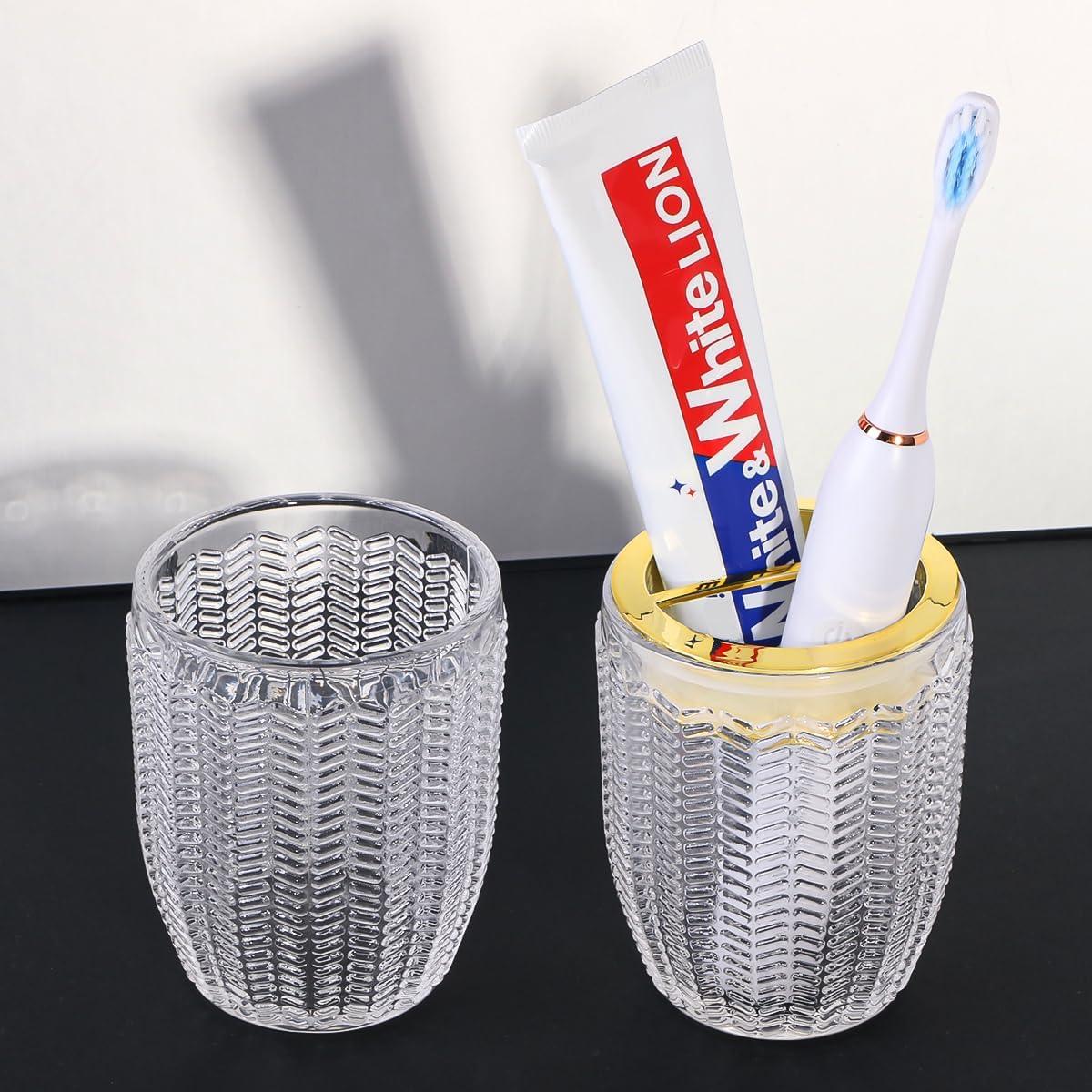 Soportes de Cepillos de Dientes de Vidrio Tonxus - Juego de 2