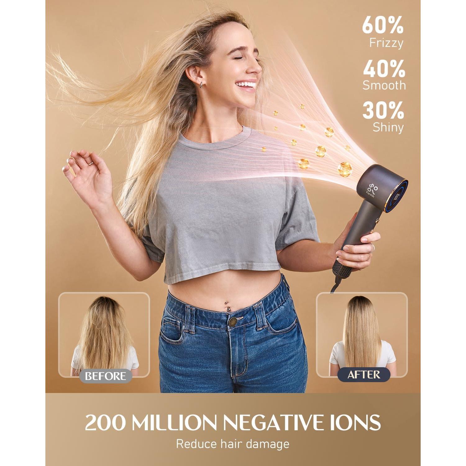 Secador de Pelo FanttikSolo H10 APEX 80% Secado Rápido Gris