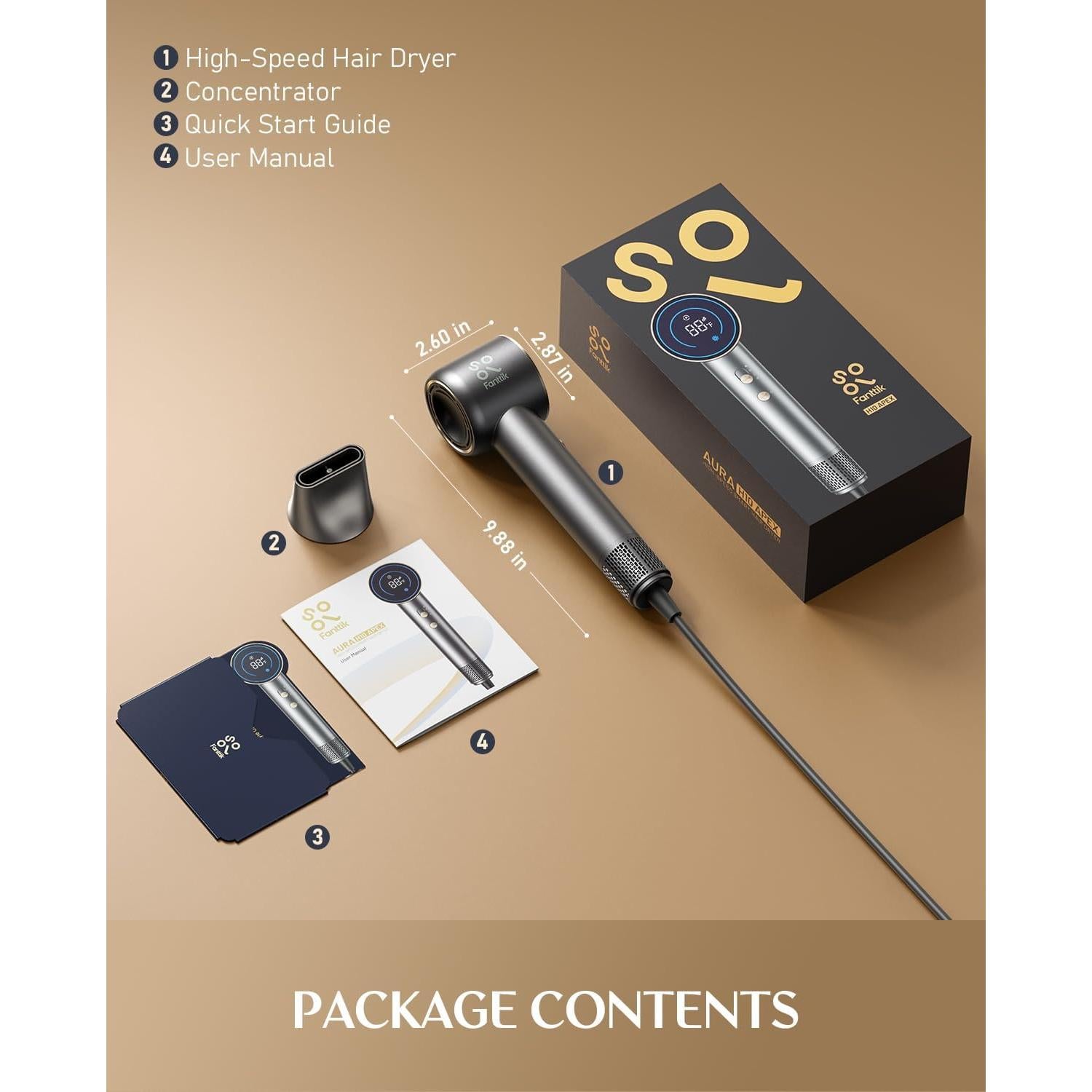 Secador de Pelo FanttikSolo H10 APEX 80% Secado Rápido Gris