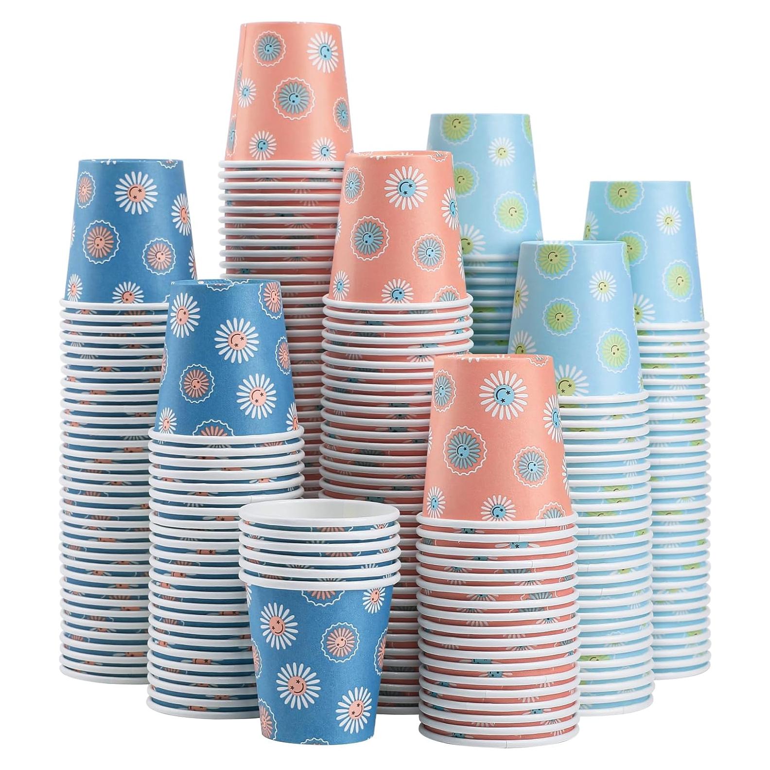 Vasos de Papel Desechables SIUQ 3 oz - Paquete 1200 Unidades