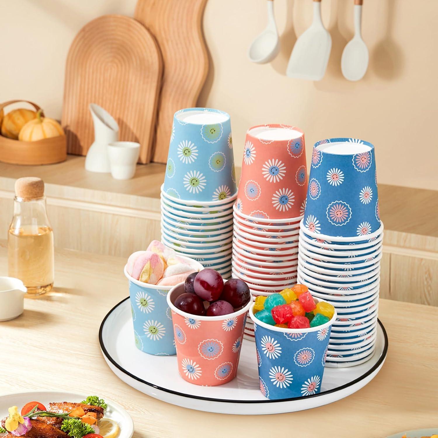 Vasos de Papel Desechables SIUQ 3 oz - Paquete 1200 Unidades