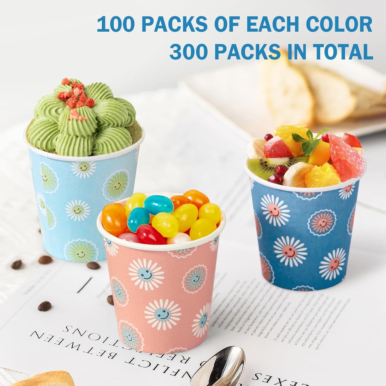 Vasos de Papel Desechables SIUQ 3 oz - Paquete 1200 Unidades