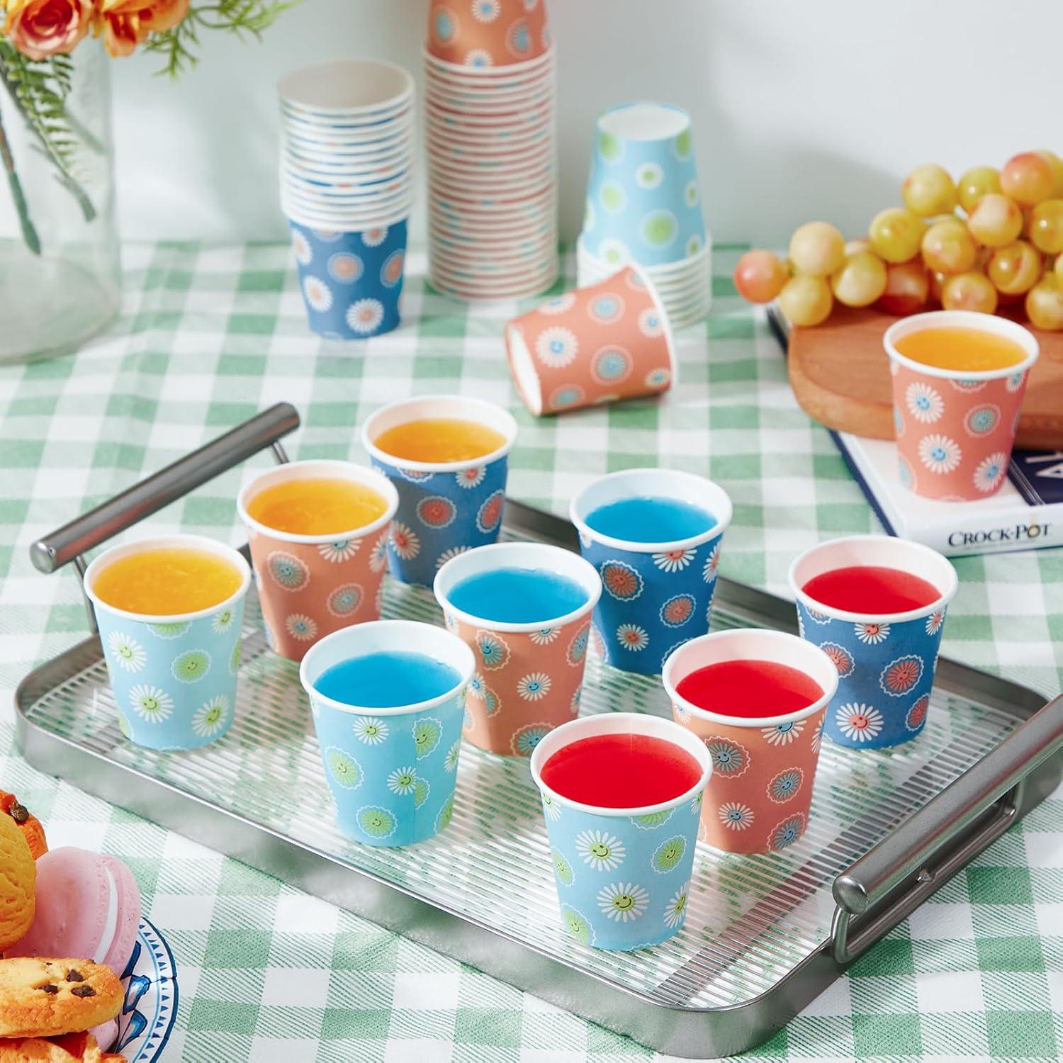 Vasos de Papel Desechables SIUQ 3 oz - Paquete 1200 Unidades