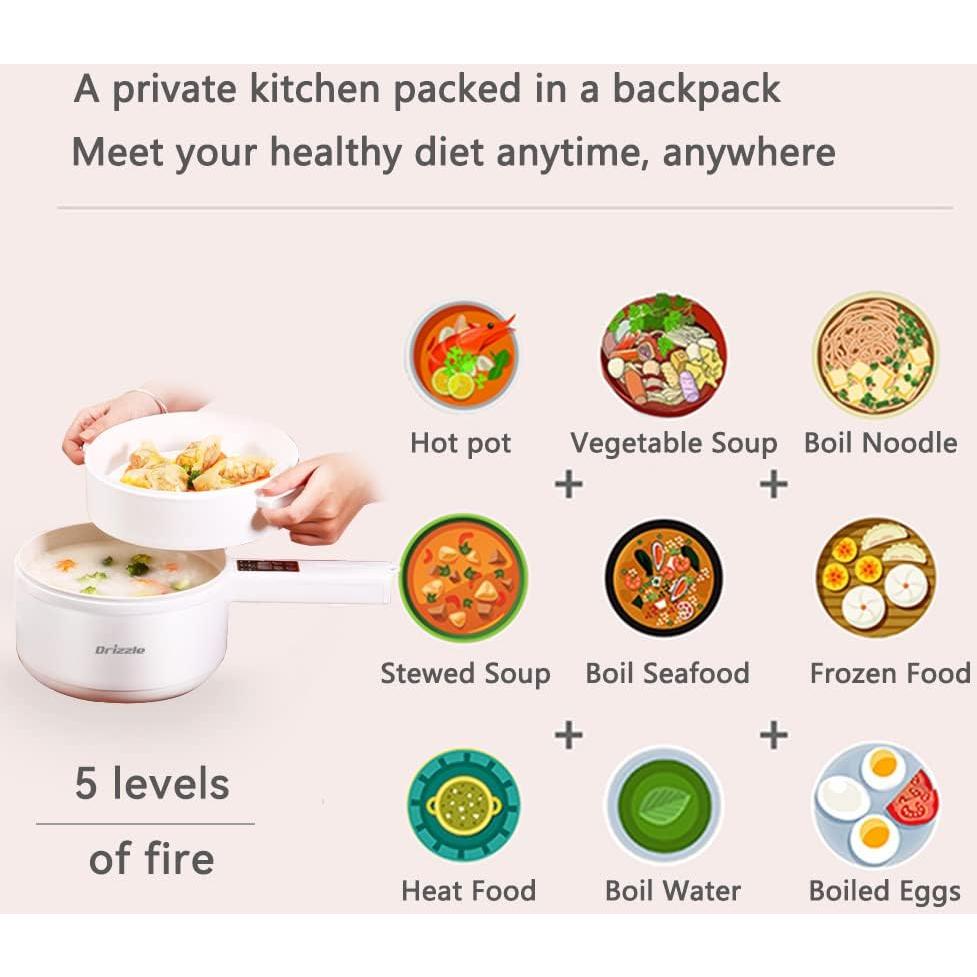 Cocedor Eléctrico Drizzle 1.8L Multifuncional Antiadherente