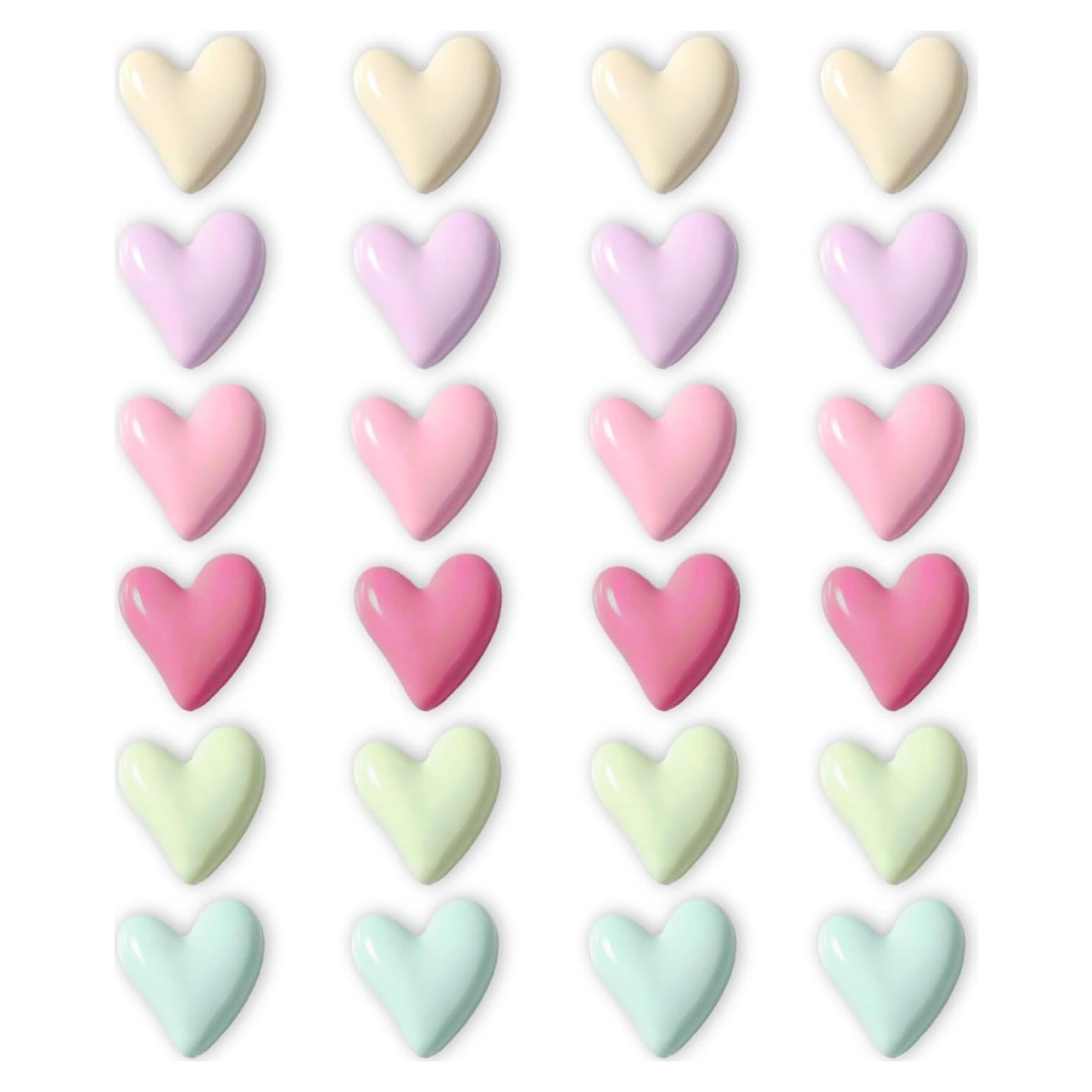 Set de 24 Imanes de Nevera Corazón Dizgyuwei Coloridos