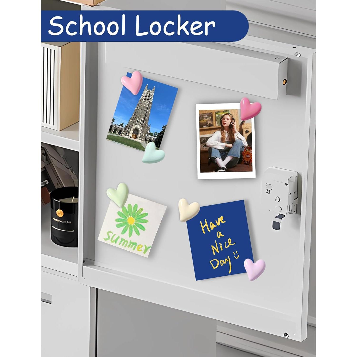 Set de 24 Imanes de Nevera Corazón Dizgyuwei Coloridos