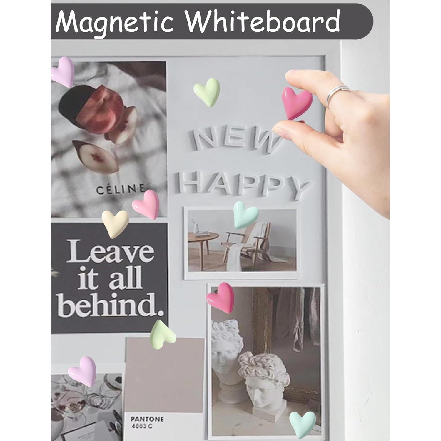 Set de 24 Imanes de Nevera Corazón Dizgyuwei Coloridos