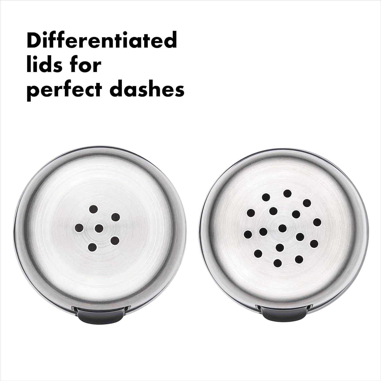 Juego de Salero y Pimentero OXO, Acero Inoxidable, 85g