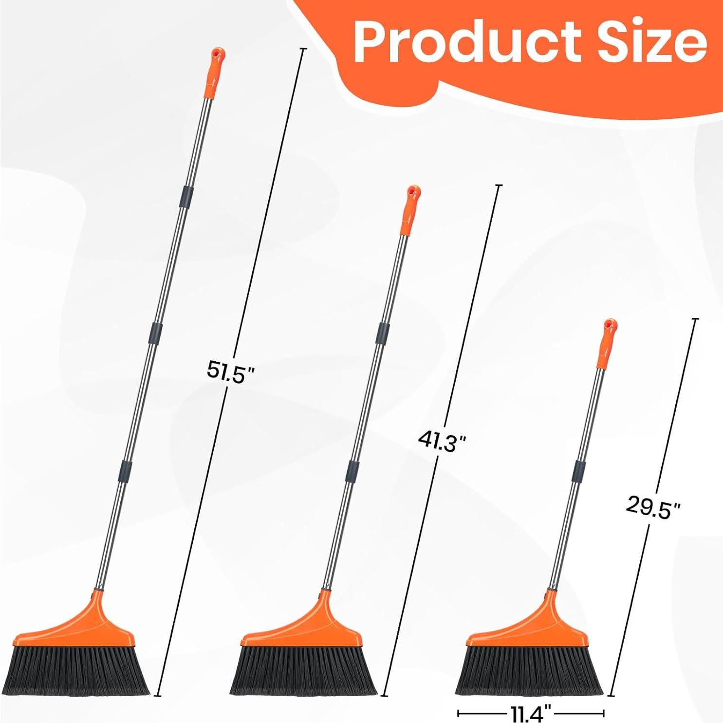 Escoba de Ángulo REEWII 30.48 cm con Mango Ajustable 130.81 cm