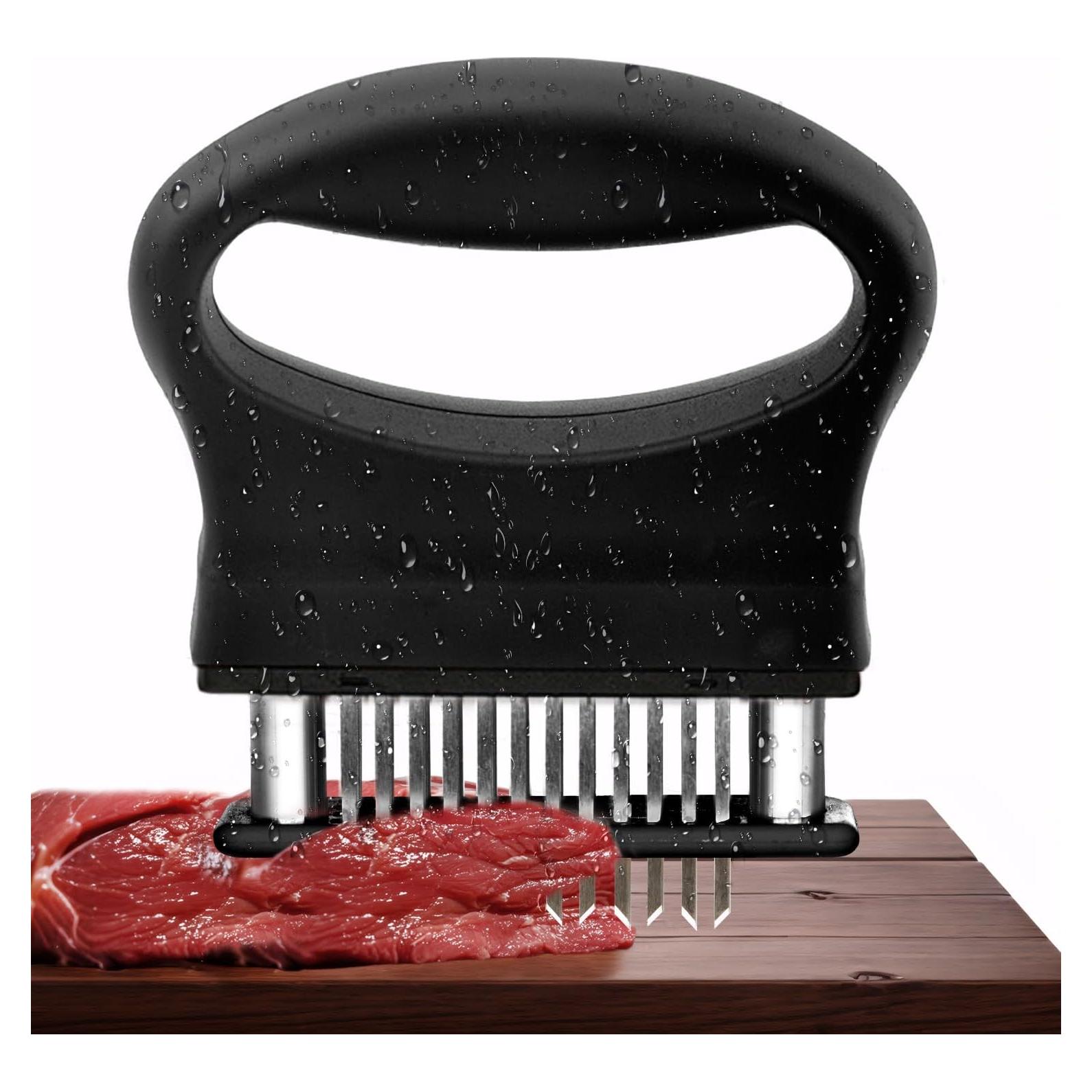 Ablandador de Carne Dorscript Negro 48 Cuchillas Acero Inoxidable