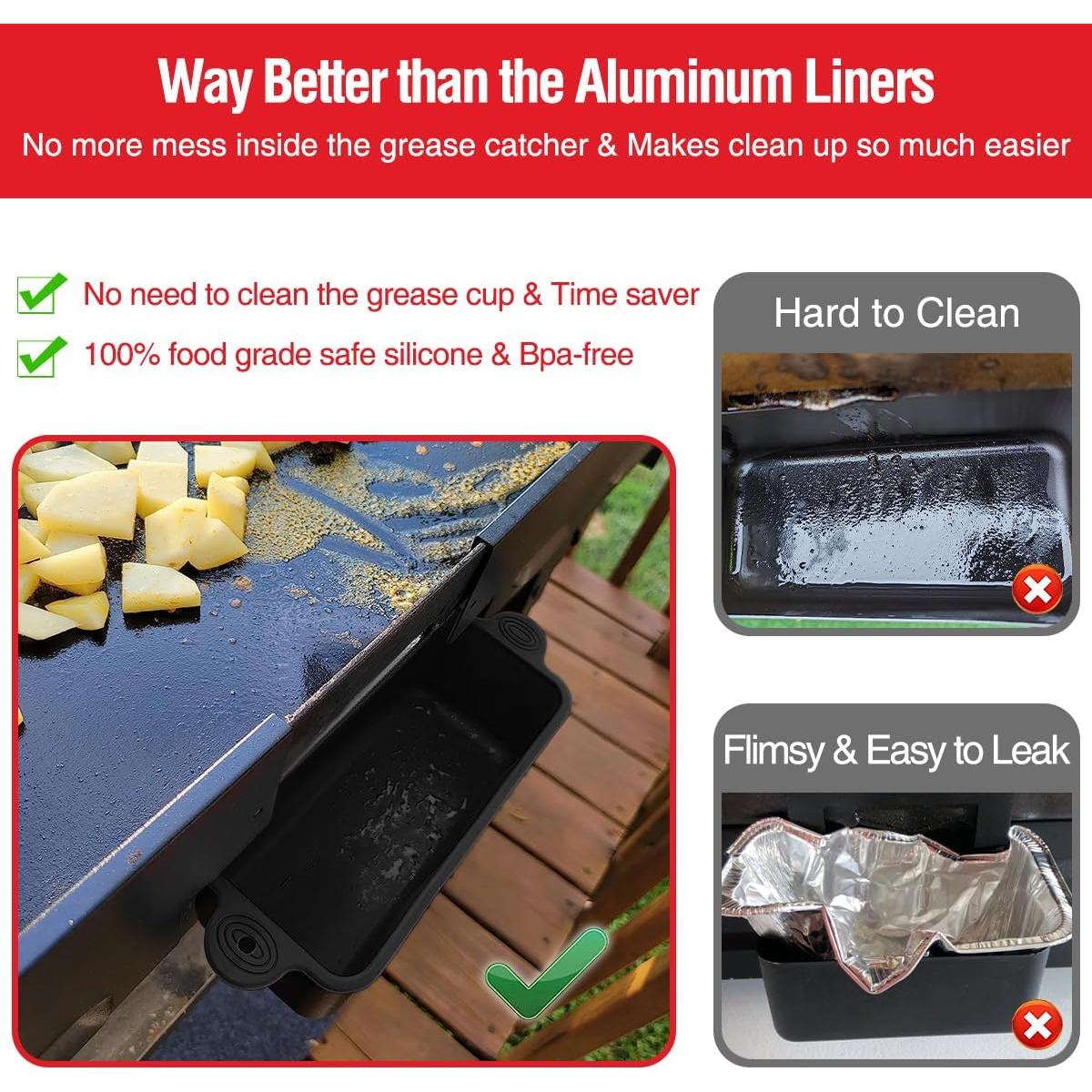 Forros de Silicona para Tazas de Grasa Blackstone - 2 Piezas