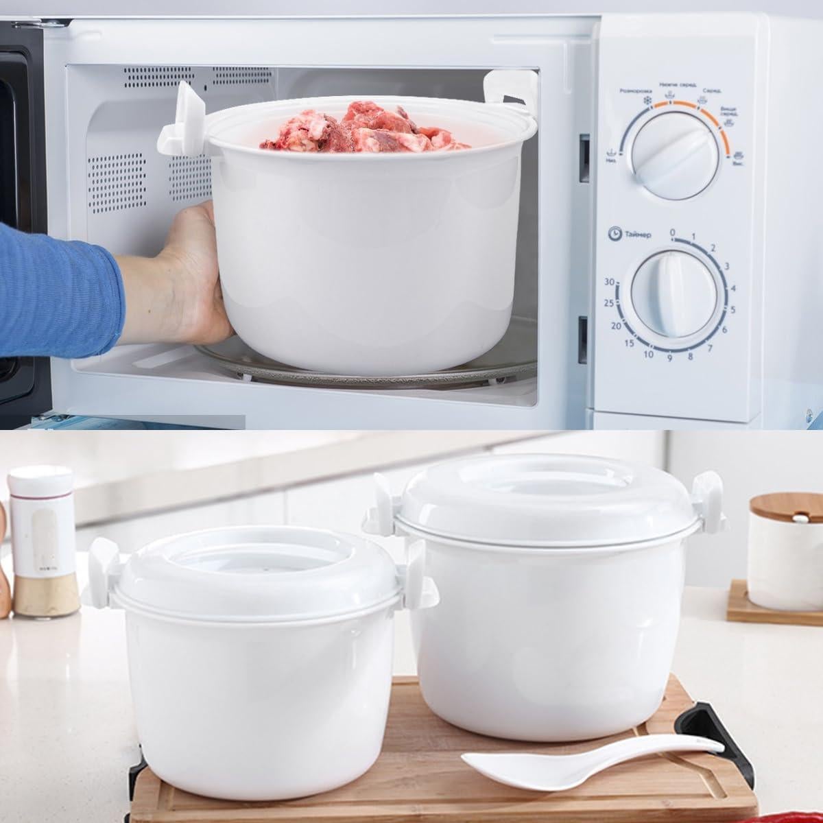 Olla de Arroz para Microondas DOERDO 19.8x15.5 cm Plástico