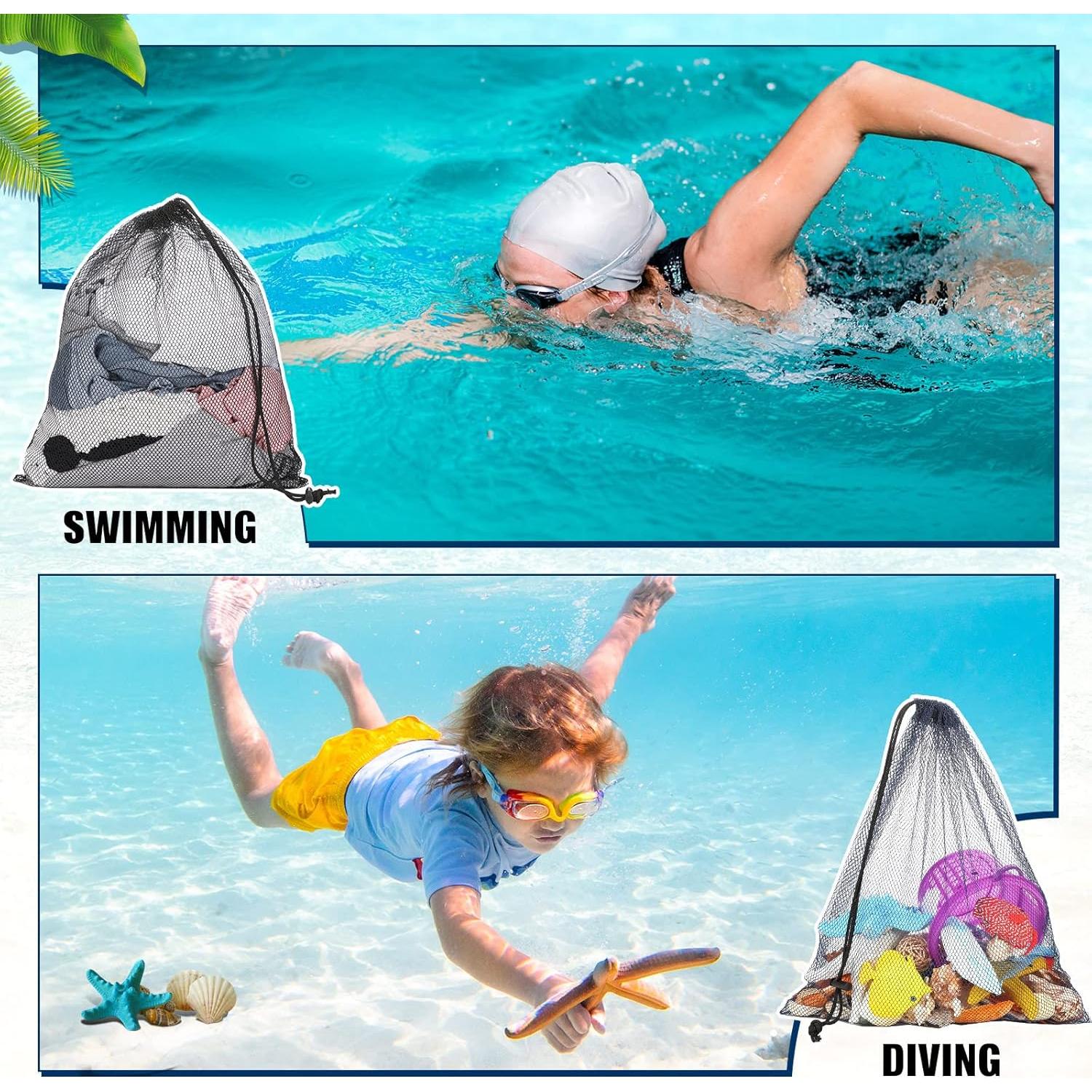 LEIFIDE 6 Bolsas de Malla con Cierre de Cordón 33x39 cm