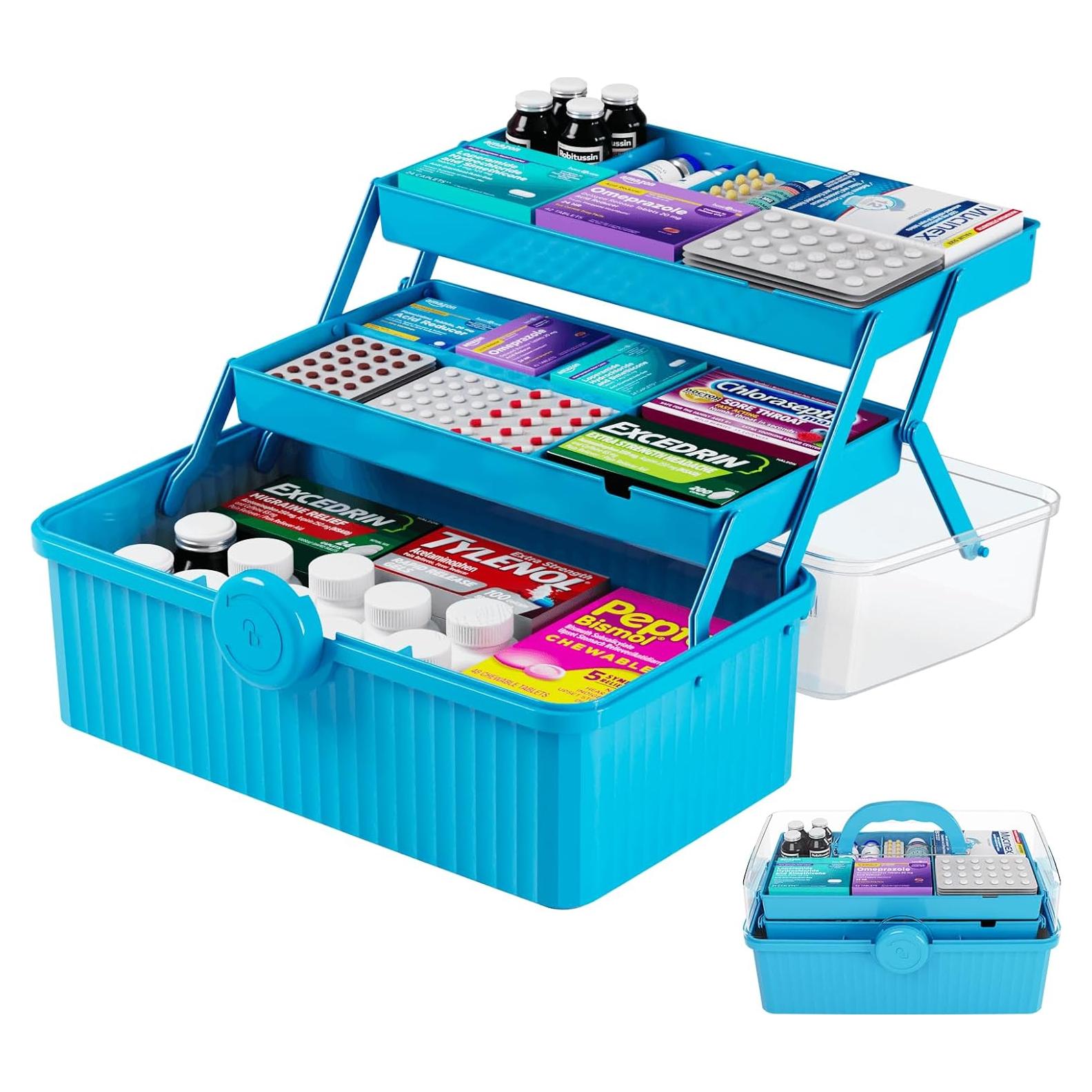 Caja de Almacenamiento Yieach 33.78x22.61cm Multifuncional Azul
