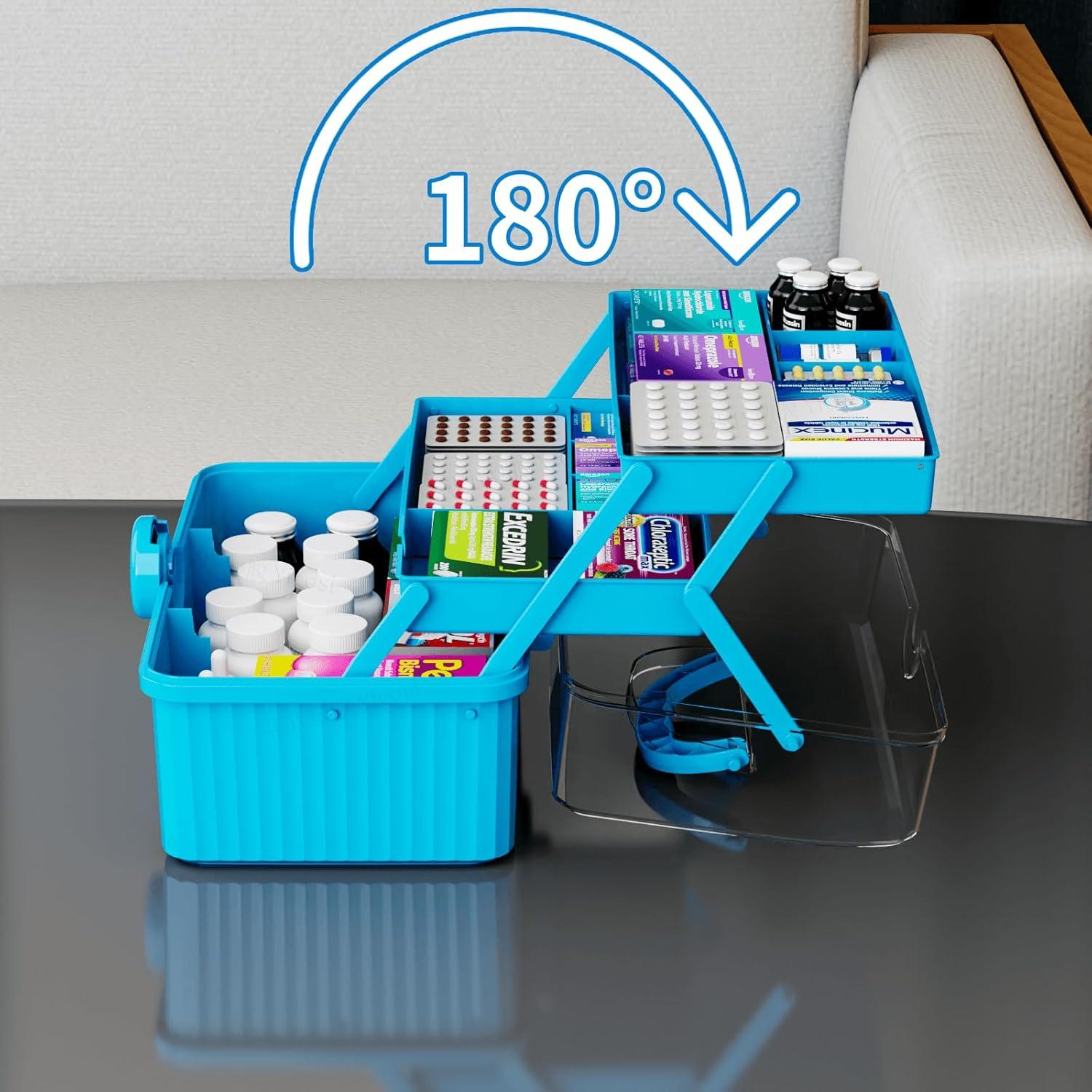 Caja de Almacenamiento Yieach 33.78x22.61cm Multifuncional Azul