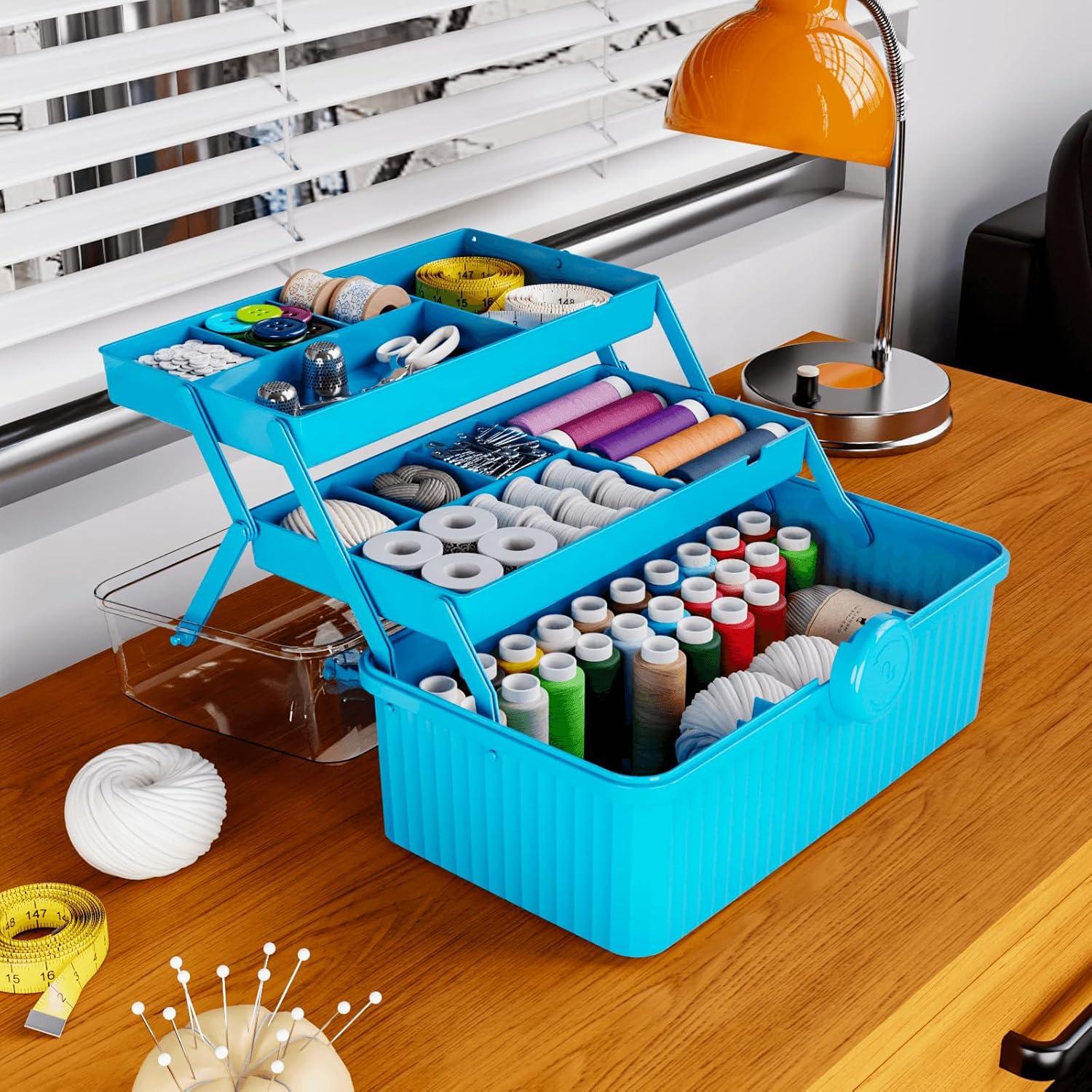 Caja de Almacenamiento Yieach 33.78x22.61cm Multifuncional Azul