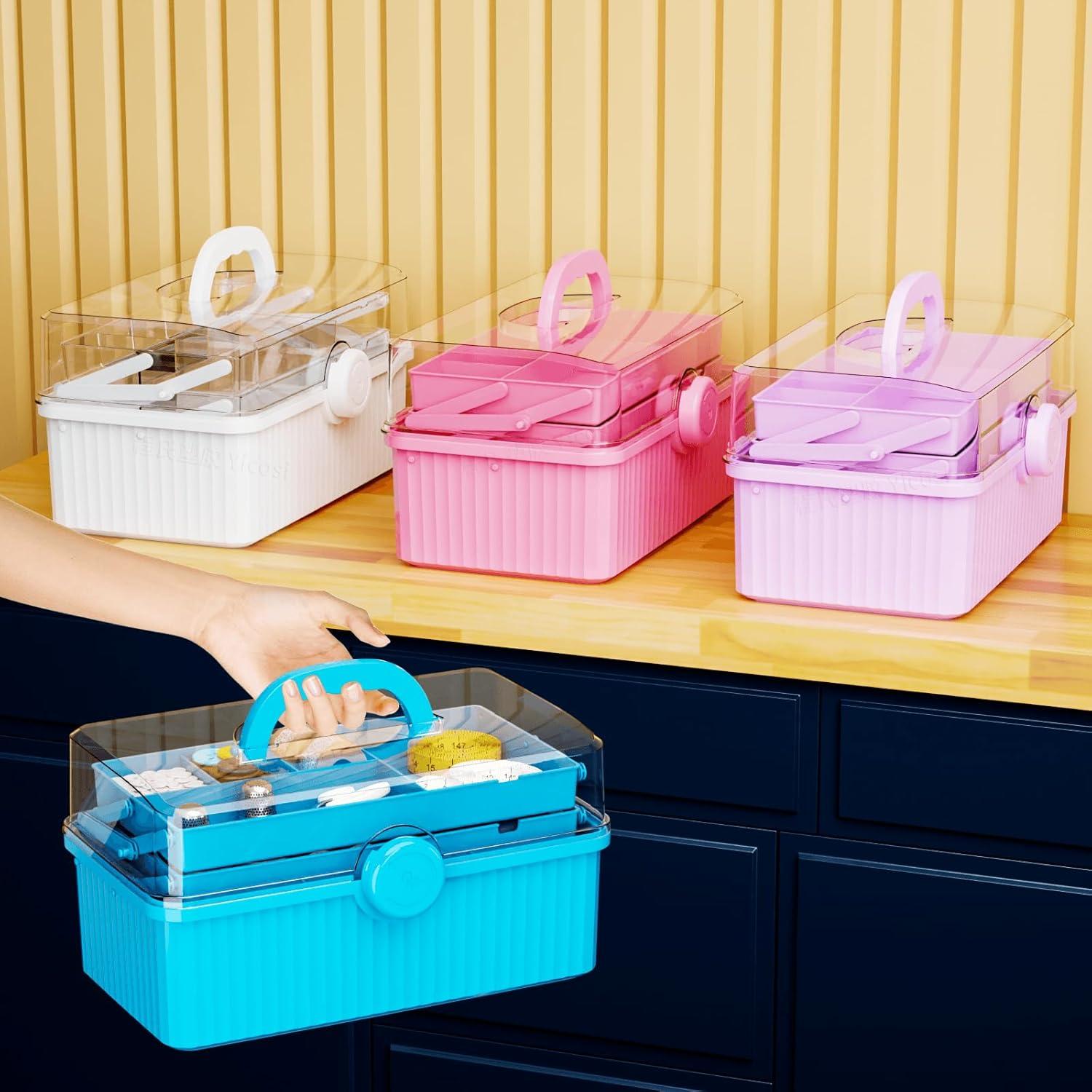 Caja de Almacenamiento Yieach 33.78x22.61cm Multifuncional Azul