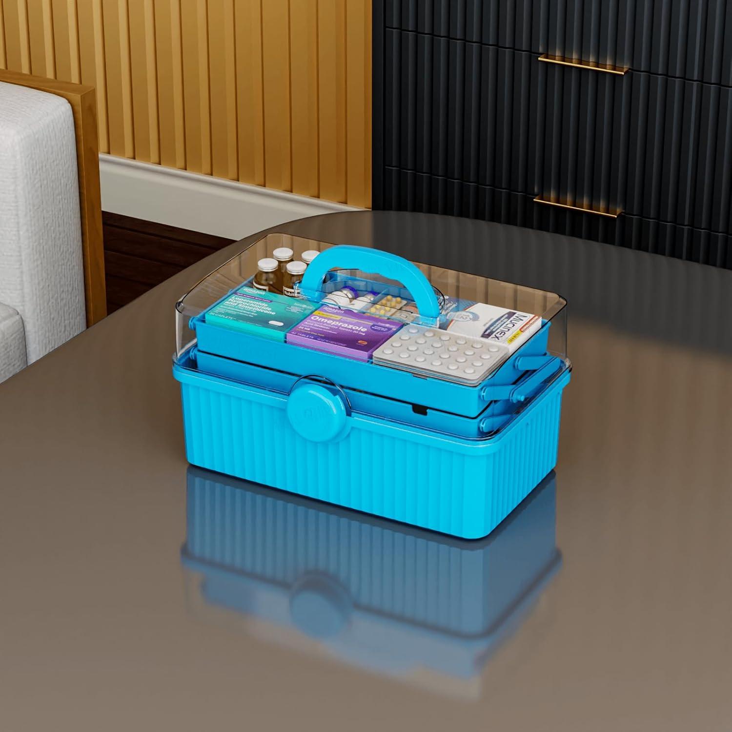 Caja de Almacenamiento Yieach 33.78x22.61cm Multifuncional Azul