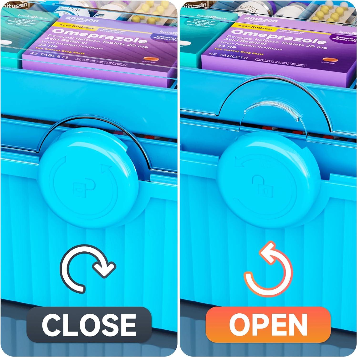 Caja de Almacenamiento Yieach 33.78x22.61cm Multifuncional Azul