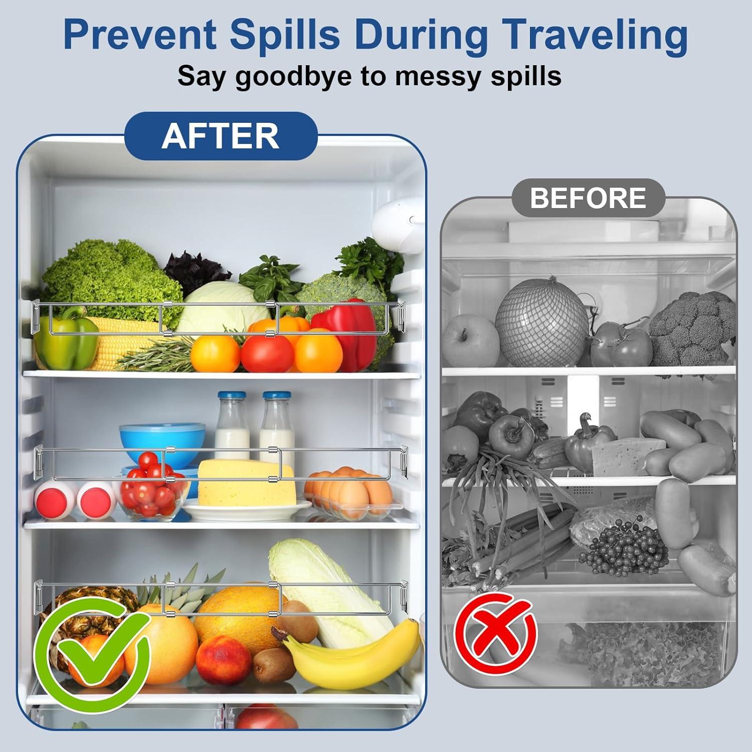 Barras de Refrigerador RV Adevar, Paquete de 4 Ajustables 31-56.5 cm