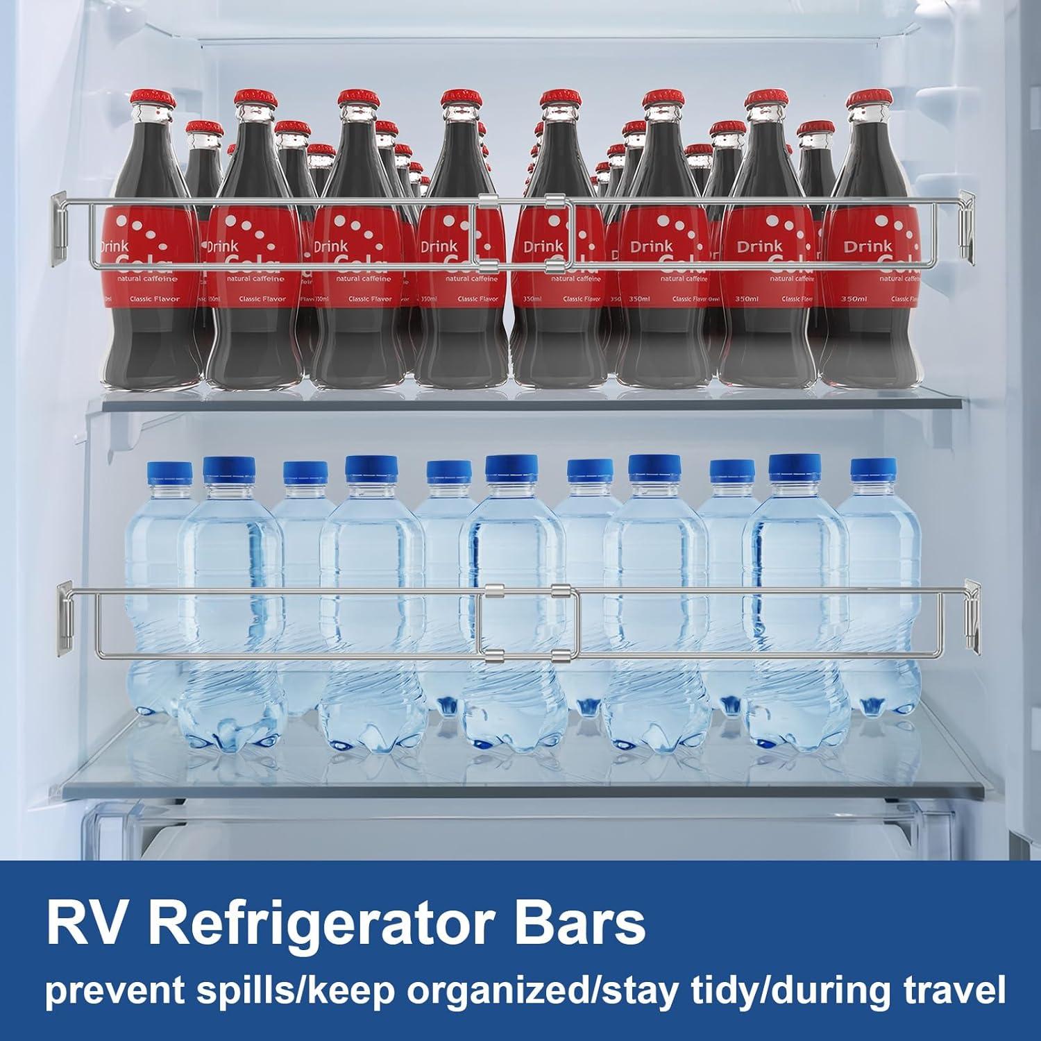 Barras de Refrigerador RV Adevar, Paquete de 4 Ajustables 31-56.5 cm