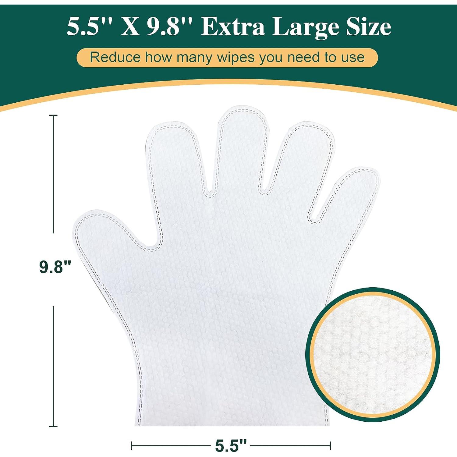 32 Guantes Toallitas para Baño de Mascotas IMMCUTE Sin Fragancia