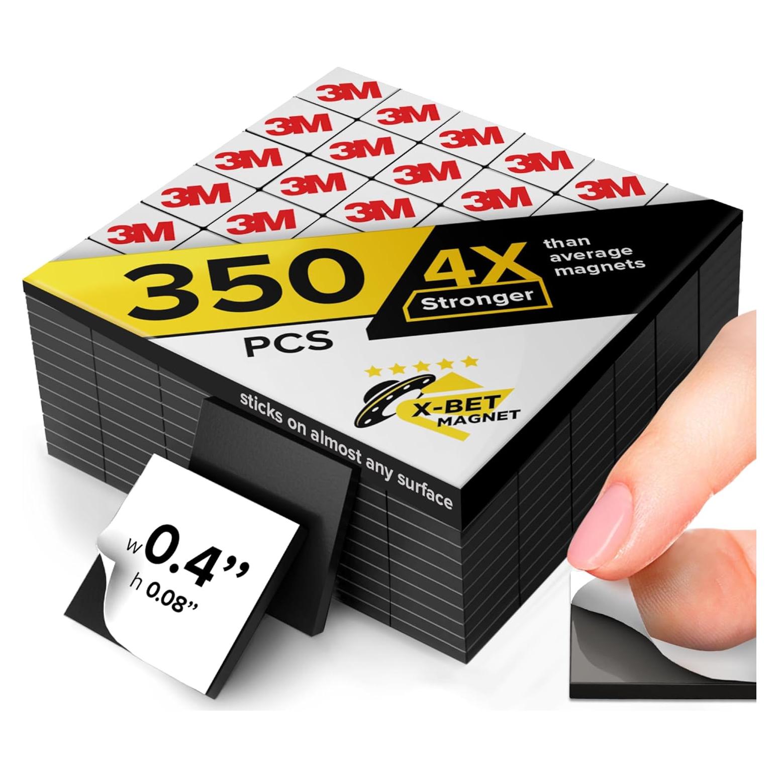 Imanes Adhesivos X-bet 350 pcs 2x2 cm para Manualidades