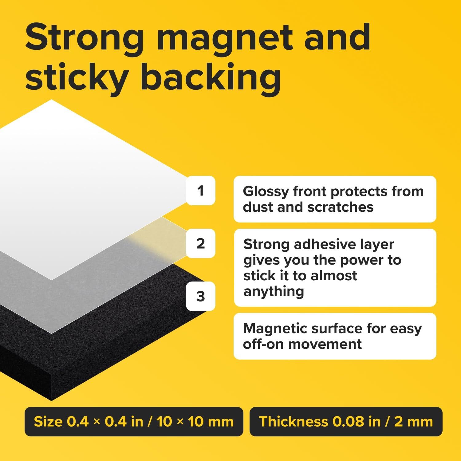 Imanes Adhesivos X-bet 350 pcs 2x2 cm para Manualidades